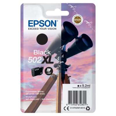 Originálny atrament Epson T02W1 (C13T02W14010, 502XL), čierny, 9,2 ml