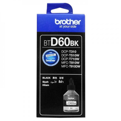 Originálny atrament Brother BT-D60BK, čierny, 6500 strán (108 ml)