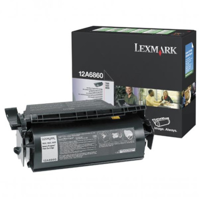 Originálny toner Lexmark 12A6860, čierny, 10000 strán