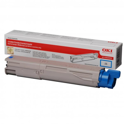 Originálny toner Oki C3300 (43459331), azúrový, 2500 strán
