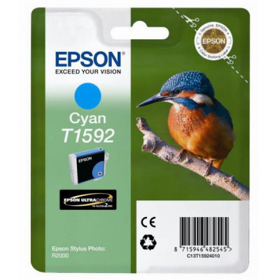 Originálny atrament Epson T1592 (C13T15924010), azúrový, 17 ml