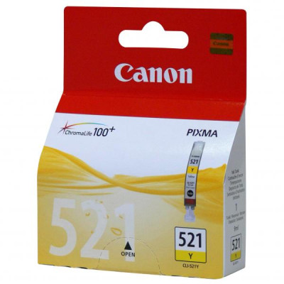 Originálny atrament Canon CLI-521Y (2936B001), žltý, 505 strán (9 ml)