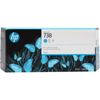 Originálny atrament HP 676M9A (738M), azúrový, 300 ml