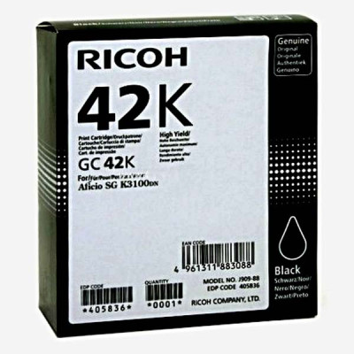 Originálna gelová náplň Ricoh GC-42K (405836), čierna, 10000 strán