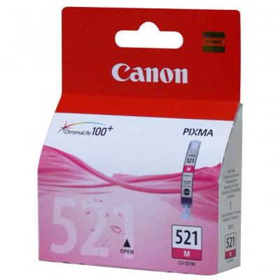 Originálny atrament Canon CLI-521M (2935B001), purpurový, 470 strán (9 ml)
