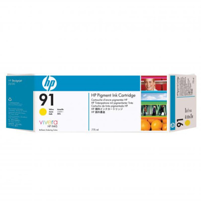 Originálny atrament HP C9485A (91), žltý, 3 × 775 ml, 3-pack