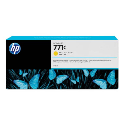 Originálny atrament HP B6Y10A (771C), žltý, 775 ml