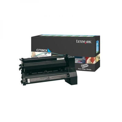 Originálny toner Lexmark C7720CX, azúrový, 15000 strán