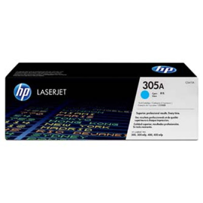 Originálny toner HP CE411A (305A), azúrový, 2600 strán