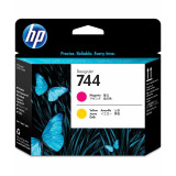 HP F9J87A (744), originálna tlačová hlava, purpurová / žltá