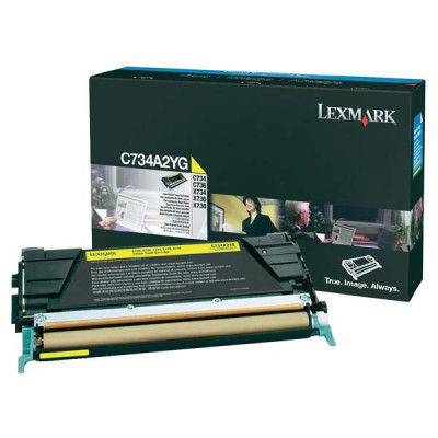 Originálny toner Lexmark C734A2YG, žltý, 6000 strán