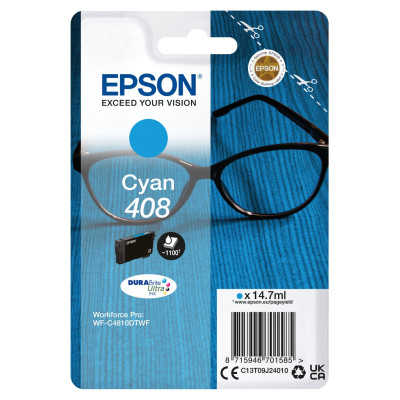 Originálny atrament Epson T09J2 (C13T09J24010, 408), azúrový, 14,7 ml