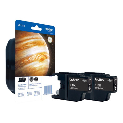 Originálny atrament Brother LC-1240BKBP2, čierny, 2 × 600 strán, 2-pack