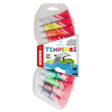 Temperové farby v tube Kores, 12 farieb