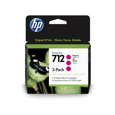 Originálny atrament HP 3ED78A (712), purpurový, 3 x 29 ml, 3-Pack