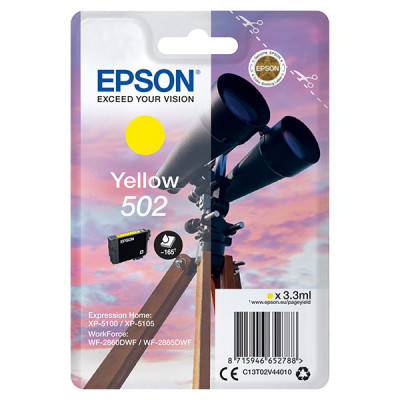 Originálny atrament Epson T02V4 (C13T02V44010, 502), žltý, 3,3 ml