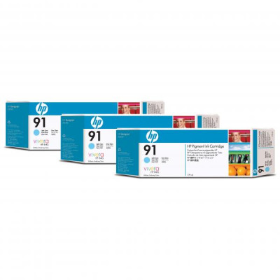 Originálny atrament HP C9486A (91), svetlo azúrový, 3 × 775 ml, 3-pack