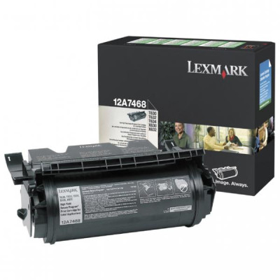 Originálny toner Lexmark 12A7468, čierny, 21000 strán
