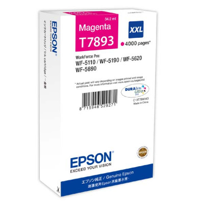 Originálny atrament Epson T7893XXL (C13T789340), purpurový, 4000 strán (34 ml)