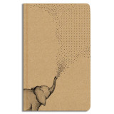 Poznámkový blok Slon A5, bodkovaný - kraftový, 192 listov