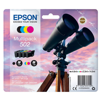 Originálny atrament Epson T02V6 (C13T02V64010, 502), CMYK, 3 x 3,3/4,6 ml