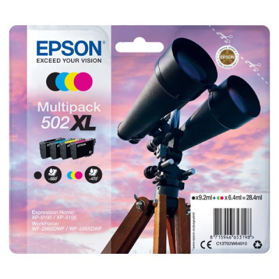 Originálny atrament Epson T02W6 (C13T02W64010, 502XL), CMYK, 3 x 6,4/9,2 ml