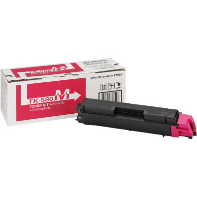 Originálny toner Kyocera TK-580M (1T02KTBNL0), purpurový, 2800 strán