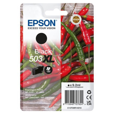 Originálny atrament Epson T09R1 (C13T09R14010, 503XL), čierny, 550 strán (9,2 ml), XL