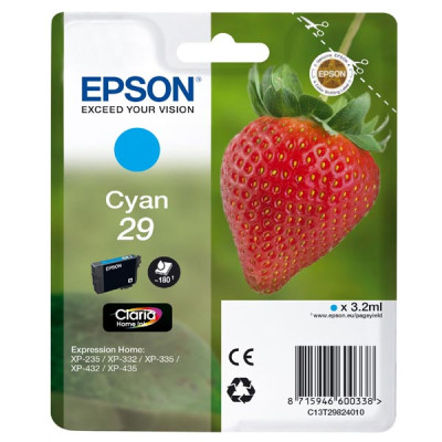 Originálny atrament Epson T2982 (C13T29824012, 29), azúrový, 3,2 ml