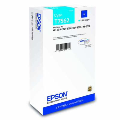 Originálny atrament Epson T7562L (C13T756240), azúrový, 1500 strán (14 ml)