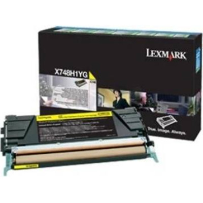 Lexmark X748H3YG, originálny toner, žltý