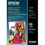 Epson Value Glossy Photo Paper, C13S400039, foto papier, lesklý, biely, 10x15cm, 183 g/m2, 100 ks
