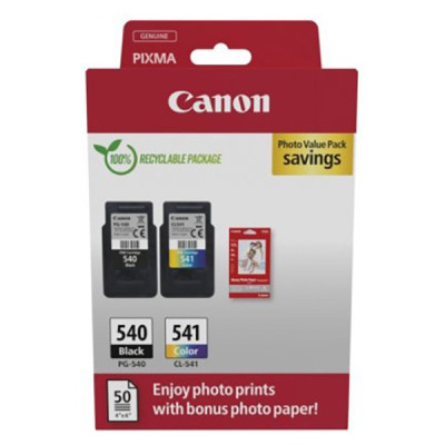 Originálny atrament Canon PG-540/CL-541 (5225B013), čierny/farebný, 8 + 8 ml, 2-pack + GP-501 50 listů