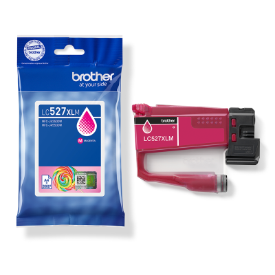Originálny atrament Brother LC-527XLM, purpurový, 2000 strán