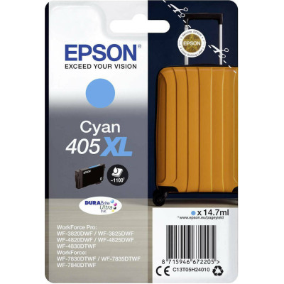 Originálny atrament Epson T05H2 (C13T05H24010, 405XL), azúrový, 14,7 ml, XL