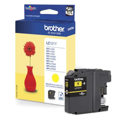 Originálny atrament Brother LC-121Y, žltý, 300 strán
