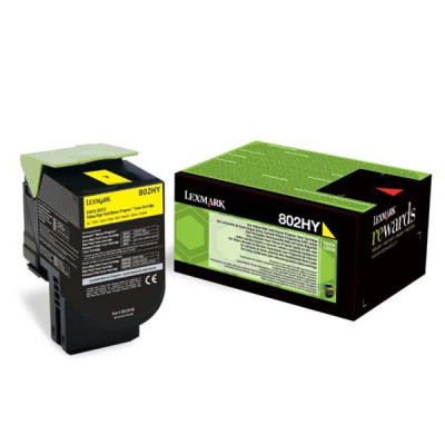 Originálny toner Lexmark 80C2HY0 (80C2HYE, 80C0H40), žltý, 3000 strán
