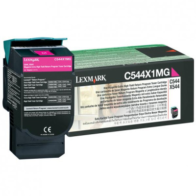 Originálny toner Lexmark C544X1MG, purpurový, 4000 strán