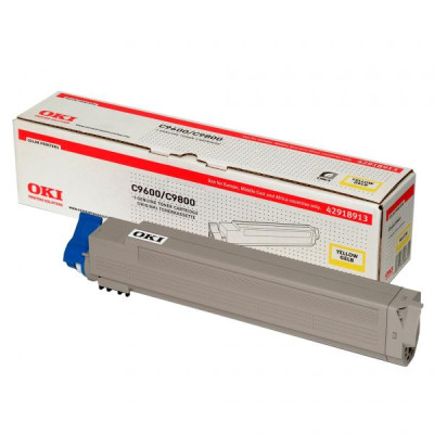 Originálny toner Oki C9600 (42918913), žltý, 15000 strán