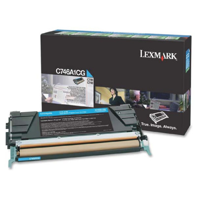 Originálny toner Lexmark C746A1CG, azúrový, 7000 strán