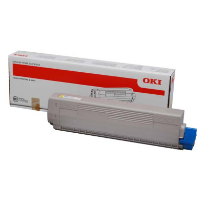Originálny toner Oki C822 (44844613), žltý, 7300 strán