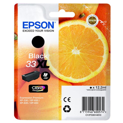 Originálny atrament Epson T3351 (C13T33514010, T33XL), čierny, 12,2 ml