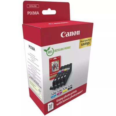Originálny atrament Canon CLI-526 (4540B019), CMYK, 4-pack