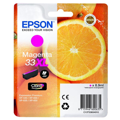Originálny atrament Epson T3363 (C13T33634010, T33XL), purpurový, 8,9 ml